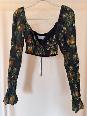 Significant Other Ada Top in Dark Orchard Print